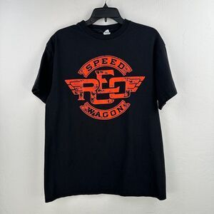 Delta Pro Weight Tshirt Mens L Black Red Cotton REO Speed Wagon Short Sleeve Tee